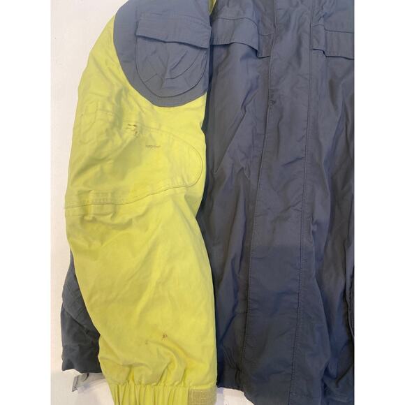 Burton Formula Gray Lime Green Snowboarding Jacket Sz M Fleece Lined Winter Warm - Picture 5 of 16